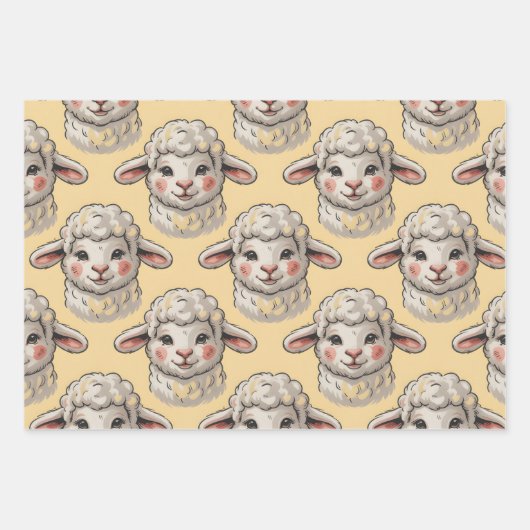 Little Lamb  Inpakpapier Vel (Voorkant)
