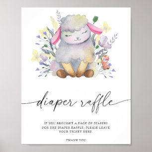 Little lamb - luier raffle poster