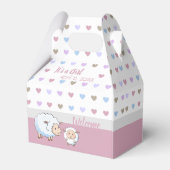 Little Lamb Meisje Baby shower Supplies Bedankdoosjes (Achterkant)