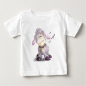 Little Lamb met Bell Funny Baby T-Shirt (Voorkant)