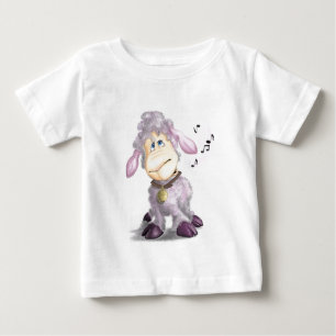 Little Lamb met Bell Funny Baby T-Shirt