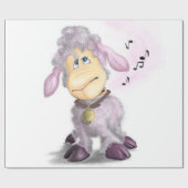 Little Lamb met Bell Wrapping Paper Gift Cadeaupapier (Vlak)