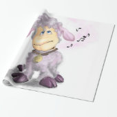 Little Lamb met Bell Wrapping Paper Gift Cadeaupapier (Uitgerold)