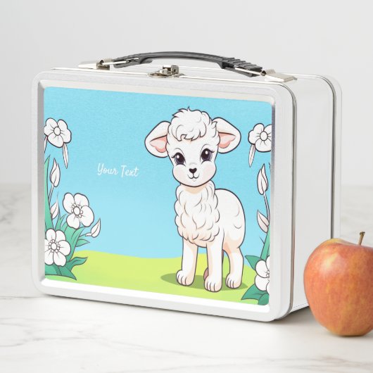 Little Lamb Metal Lunch Box (In situ)