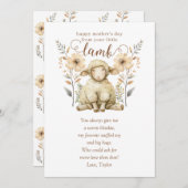 Little Lamb Moederdag Nieuwe Moeder Kaart (Voorkant / Achterkant)