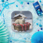 Little Lamb Moonlight Papieren Bordje (Feest)
