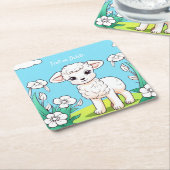 Little Lamb Paper Onderzetter (Schuin)