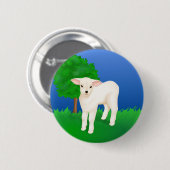 Little Lamb Ronde Button 5,7 Cm (Voorkant /achterkant)