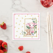 Little Lamb | Roze Baby showers servet (Insitu)