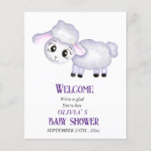 Little Lamb Sheep Baby shower Flyer (Voorkant)