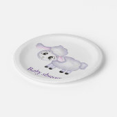 Little Lamb Sheep Baby shower Papieren Bordje (Gekanteld)