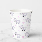 Little Lamb Sheep Baby shower positief Papieren Bekers (Links)
