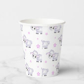 Little Lamb Sheep Baby shower positief Papieren Bekers (Rechts)