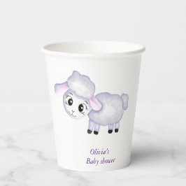 Little Lamb Sheep Baby shower positief Papieren Bekers