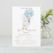 Little Lamb Sheep Balloons Baby shower Kaart (Staand voorkant)