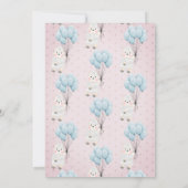 Little Lamb Sheep Balloons Baby shower Kaart (Achterkant)