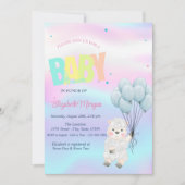 Little Lamb Sheep Holografisch Baby shower Kaart (Voorkant)