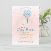 Little Lamb Sheep Stars Baby shower Invitation Kaart (Staand voorkant)