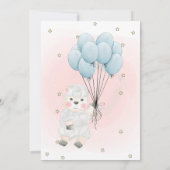 Little Lamb Sheep Stars Baby shower Invitation Kaart (Achterkant)