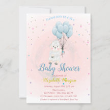 Little Lamb Sheep Stars Baby shower Invitation