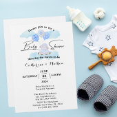 Little Lamb Soaring Hoog in Jongen Blauwe Ballonne Kaart