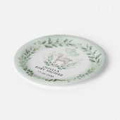 Little Lamb Spring Greenery Baby Sheep Shower Papieren Bordje (Gekanteld)