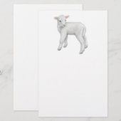 Little Lamb Stationery Briefpapier (Voorkant / Achterkant)