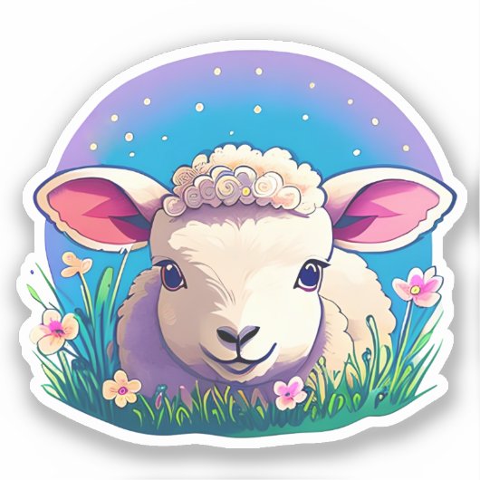 Little Lamb Sticker (Voorkant)