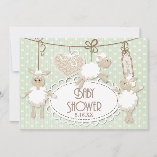 Little Lamb Toys Baby shower Kaart (Voorkant)