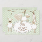 Little Lamb Toys Baby shower Kaart (Voorkant / Achterkant)