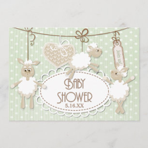 Little Lamb Toys Baby shower Kaart