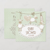 Little Lamb Toys Baby shower Kaart (Voorkant / Achterkant)