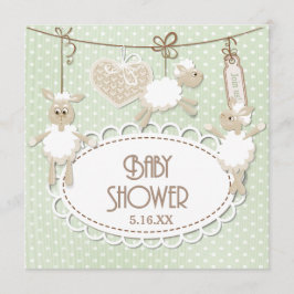 Little Lamb Toys Baby shower Kaart