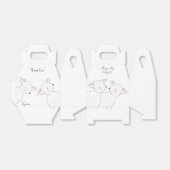 Little Lamb Twins Baby shower Bedankdoosjes (Uitgevouwen)