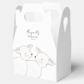 Little Lamb Twins Baby shower Bedankdoosjes (Geopend)