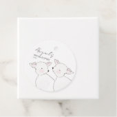 Little Lamb Twins Baby shower Bedankjes Labels (In situ)
