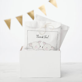 Little Lamb Twins Baby shower Bedankzakje