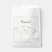 Little Lamb Twins Baby shower Bedankzakje (Voorkant)