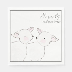 Little Lamb Twins Baby shower Servet