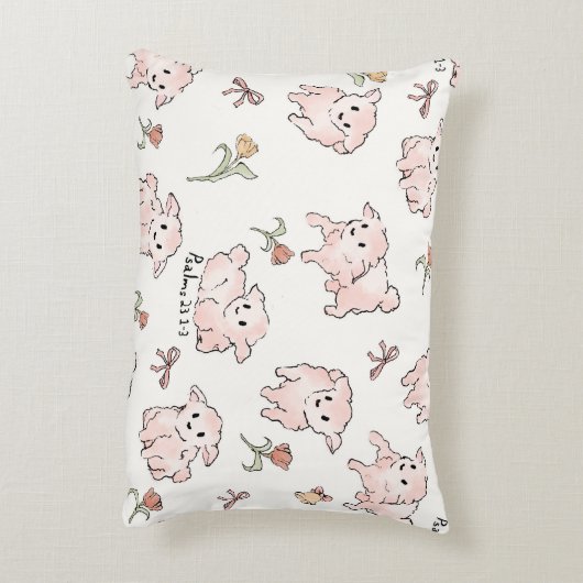 Little Lamb White Accent Kussen (Achterkant (Verticaal))