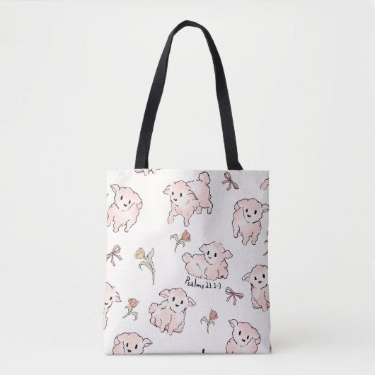 Little Lamb White Tote Bag (Voorkant)