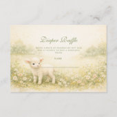 Little Lamb Wildflower Frame Diapper Raffle Informatiekaartje (Voorkant)
