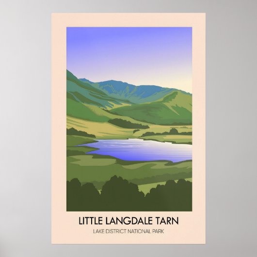 Little Langdale Tarn Lake District Reisposter Poster (Voorkant)