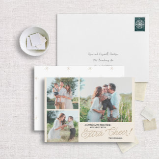 Little Late Extra Cheer Verlate Vakantie Fotokaart Feestdagenkaart