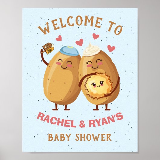 Little Latke Baby shower Welkomstbord Poster (Voorkant)