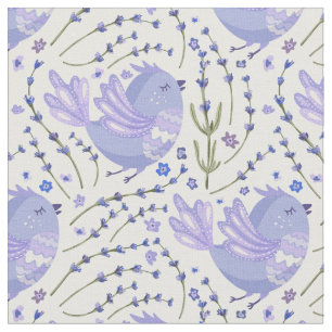 Little Lavender Bird on Spring Background Stof