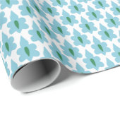 Little Leaf in Green and Aqua Cadeaupapier (Rol Hoek)