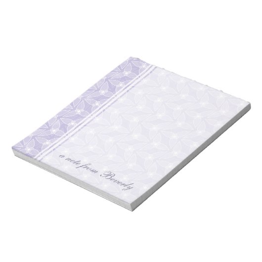 Little Leaf Personalized Notitieblok - Periwinkle (Linkerzijde)