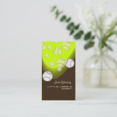 Little League Baseball coach visitekaartjes (Staand voorkant)