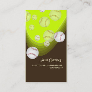 Little League Baseball coach visitekaartjes